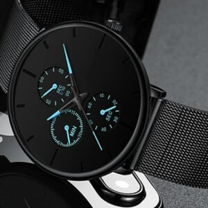 Relogio Masculino Mens Watches Male Clock Quartz Watch Casual Slim Mesh Steel Men Waterproof Designer Sport - 2