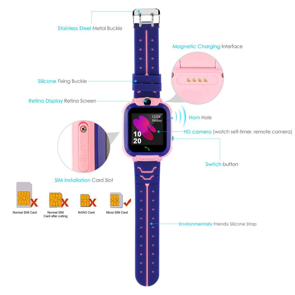 Waterproof Childrens Watch With Sos Help Feature Electronic Settings Photo Capabilities And Gift Card - 6 Waterproof Childrens Watch With Sos Help Feature Electronic Settings Photo Capabilities And Gift Card - 6