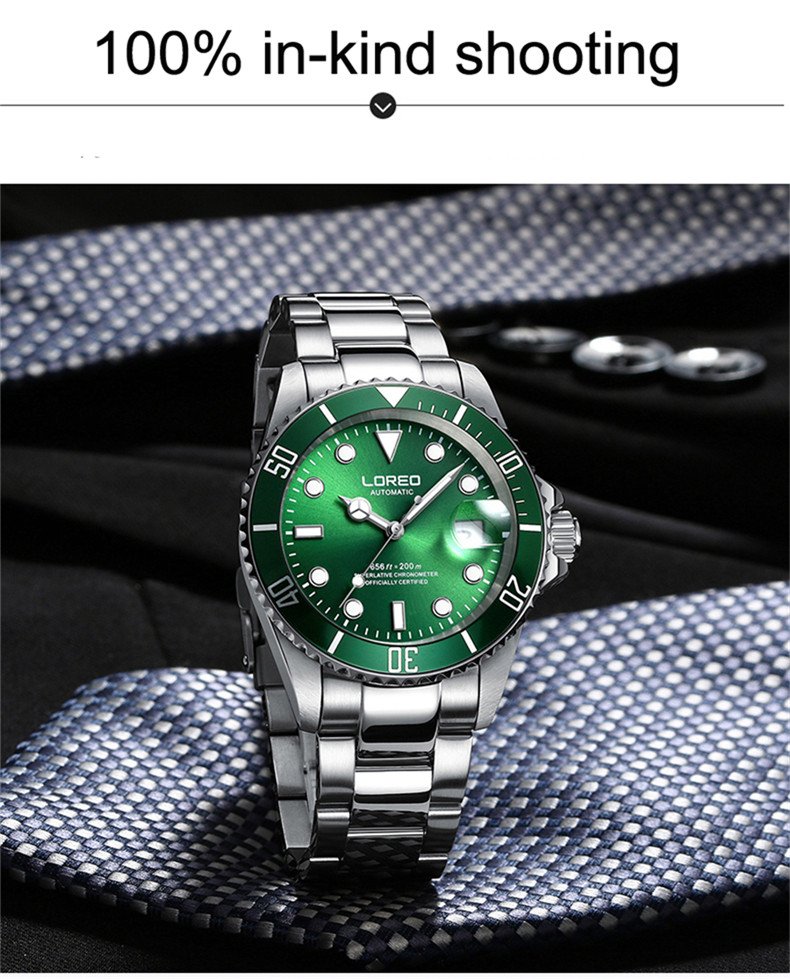 Highend Mens Automatic Mechanical Sport Watch Luxury Military Diving 200m Waterproof Date Wristwatch - 14